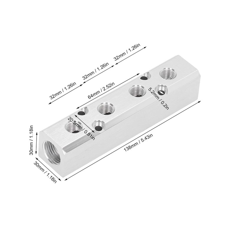 Distributor Air Distribution Block, Compressed Air Main Folding Pneumatic Block,