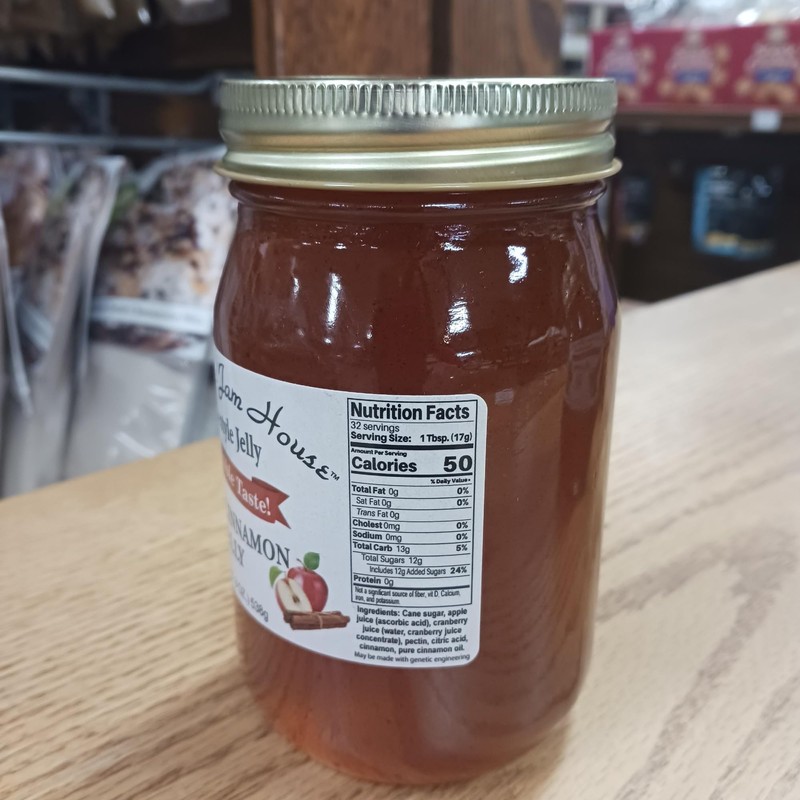 Homestyle Apple Cinnamon Jelly - One Pint - Grandma's Jam