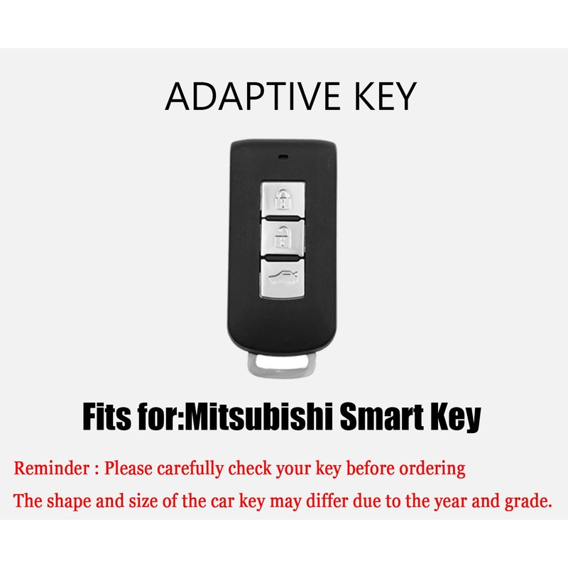 HIBEYO Key Fob Cover Compatible with Mitsubishi Outlander Sport Eclipse