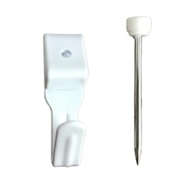 Fukui Metal Crafts White Hook for Hanging Frame Small Single Needle Set of 5