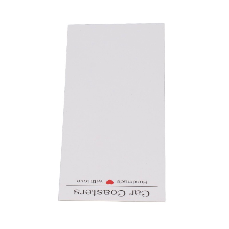 100 Set Car Coaster Packaging White Thick Coaster Display Cards
