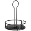 Tablecraft Versa Condiment Rack, Steel, Black, 18.42 x 18.42 x
