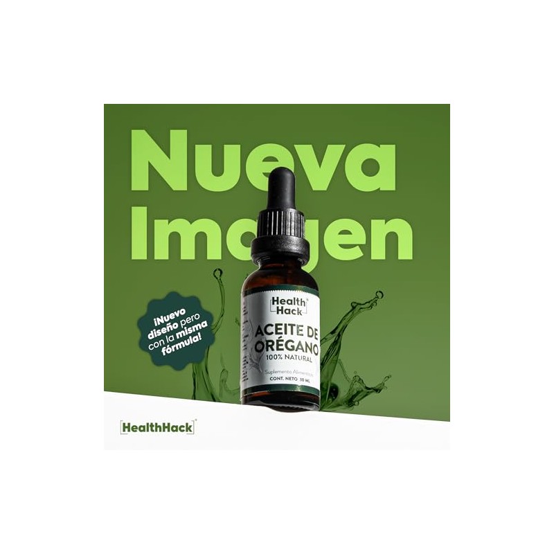 Aceite de Orégano con Carvacrol y Aceite de Oliva Gotas