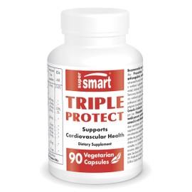 Supersmart - Triple Protect Supplement - Combines the best studied natural substances - Supports a healthy cardiovascular system | Non-GMO & Gluten Free - 90 Vegetarian Capsules