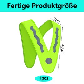 QZKJQDD V-Shape High Visibility Vest Children Lightweight Safety Vest Riding Light Vest Reflective Vest Slip Good Visibility for Sports, Running, Cycling (Pack of 1), Green