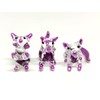 Sansukjai 3 Cats Tiny Miniature Figurines Animals Hand Painted Blown