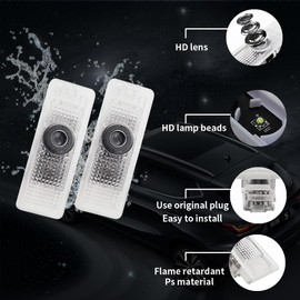 2PCS Car Door Lights Projector Compatible for Mini Cooper/Clubman/Countryman/Paceman/Sports R55 R56 R57 R58 R59 R60 R61 F55 F56 F57 Ghost Shadow Welcome LED Puddle Lights Car Accessories (bulldog)