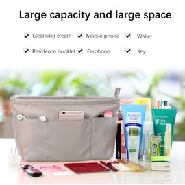 Lckaey purse organizer insert for neverfull gm mm graceful pm insert on the go purse organizer 3055grey-M