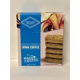 Diamond Bakery Kona Coffee Hawaiian Shortbread Cookies Box 12ct x1