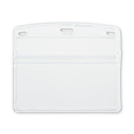 オープン工業 名札ケース ソフト ヨコ 特大サイズ 10枚 透明・白 NX-107