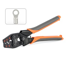 iCrimp IWS-16 Ratchet Crimping Tool for Non-Insulated Terminals from 0.3 to 13.3 mm² with Polished Jaw Cables, Electrical Appliances and Other Power Mechanisms