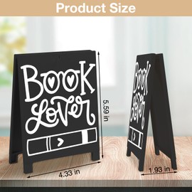 Book Lover Desk Sign Reader Bookworm Gift Home Bedroom Office Bookshelf Decor Book Lover Table Plaque, Nerd Librarian Gifts for Teens Women Men