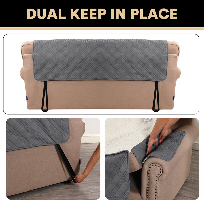 PrinceDeco 100% Waterproof Loveseat Covers for 2 Cushion Couch Sofa