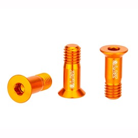 ANCLLO 4 Pcs Aluminum Alloy Bicycle Rear Derailleur Bolt Titanium Bolt Jockey Wheel Bolt Parts Bicycle Shifter Guide Roller Bolt Screw Mtb M5*14.2mm-Orange