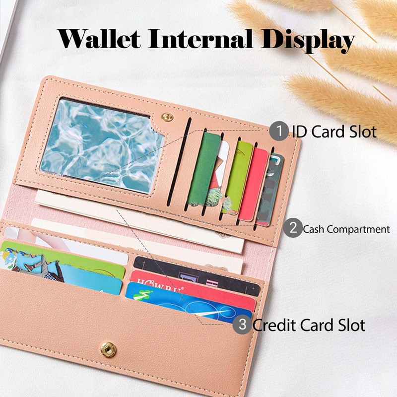 Womens Wallet Ultrathin Credit Card Holder Wallet with 11 Credit