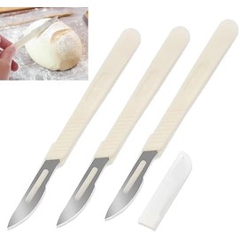 3 Pcs Brot Lame, Brot Scorer, Brot Tools Portable Sauerteig Brot Lame Teig Scoring Tool Brotschneider mit abgestuften Lineal Kuchen Schneiden Werkzeuge scharfe Werkzeuge für die Brotherstellung
