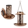 Solar Bird Feeder Solar Powered Garden Light Portable Hanging Hollow