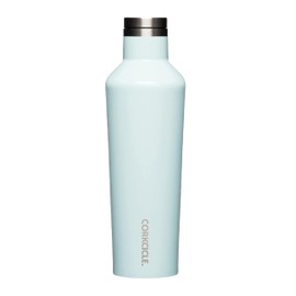 Corkcicle Classic Canteen Insulated Water Bottle - Stainless Steel Reusable Tumbler - Triple Insulated - Keeps Drinks Cold 25 Hours or Hot 12 Hours - Cupholder Friendly - Gloss Powder Blue - 25 oz