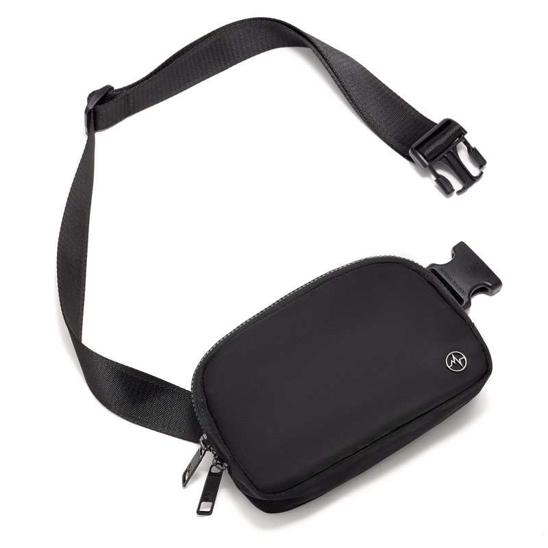 Pander Double Zipper Fanny Pack Nylon Everywhere Belt Bag, Fashion