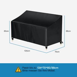 Awnic Bench Cover Protective Cover for Garden Bench 3 Seater Tear-Resistant Waterproof Anti-UV