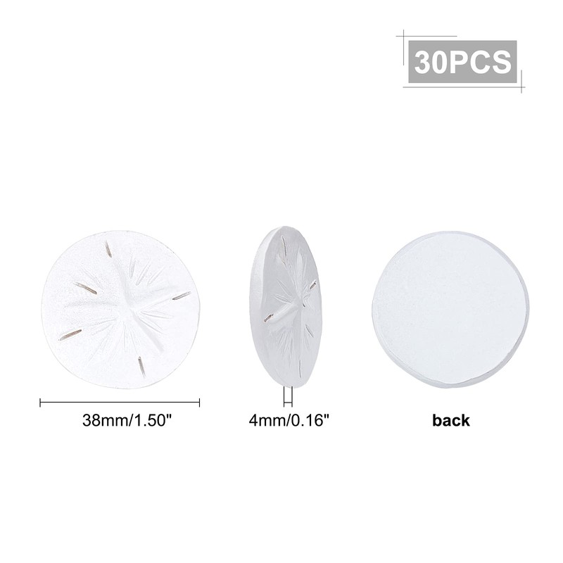 PH PandaHall 1.5 Inch White Sand Dollars, 30pcs Resin Wedding