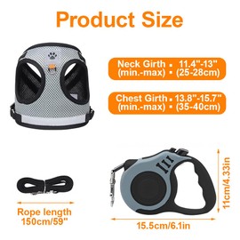 SKIKHN Cat Harness with Lead, Escape Proof, Cat Harness Set, Escape Proof