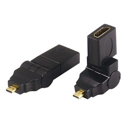 Bolwins G40S 360° Rotating Micro HDMI to HDMI Adapter - Micro HDMI Male to HDMI 2.0 Female, HD and 3D Support, Gold Plated Connectors, Compatible with Smartphones, Tablets, Cameras
