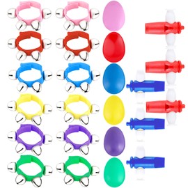 EASTROCK 2 PCS Wrist Bells Jingle Bells Christmas Musical Rhythm Wrist Shaking Percussion Orchestra Rattles