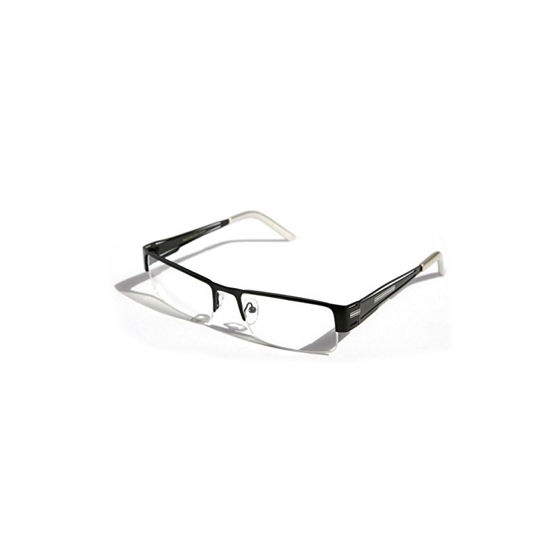Men Rectangular Half Rimless Metal Reader Reading Glasses Sophisticate look
