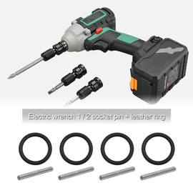 ECSiNG 10 Pairs O-Ring and Locking Pin Replacement Set 3 mm Knuckle Ring and 3 x 20 mm Pin for 1/2 Inch 8-19 mm Impact Wrench Needle Bearing