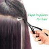 Tape in Hair Extensions Plier Black Stainless Steel Flat Surface