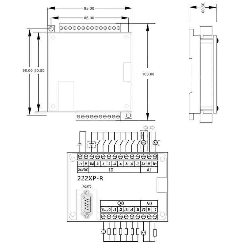 Programmable Logic Controller PLC Compatible with S7 200 CPU222XP Accessory