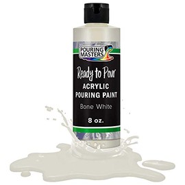 Pouring Masters Bone White Acrylic Ready to Pour Pouring Paint – Premium 8-Ounce Pre-Mixed Water-Based - for Canvas, Wood, Paper, Crafts, Tile, Rocks and More