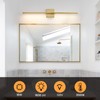 CCYCOL Gold Bathroom Vanity Light Fixtures - 30 inch Rotatable