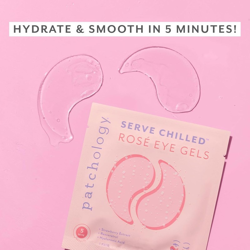 Patchology Serve Chilled Rosé Hydrating Under Eye Patches – Hyaluronic