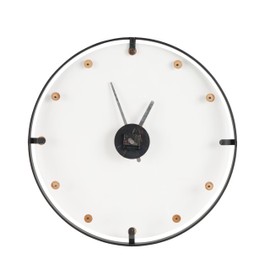 Deco 79 Metal Decorative Wall Clock Wall Clock for Home with Acrylic Face and Ball Accents, Wall Clock for Room 28" x 2" x 28", Black