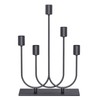 smtyle Fireplace Candelabra Black Metal Taper Candle Holders for Tapered