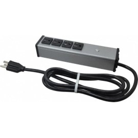 Wiremold 4 Outlets, 120 Volts, 15 Amps, 6' Cord, Power Outlet Strip