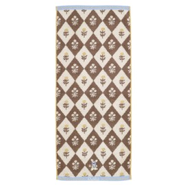 丸眞 フェイスタオル Karelcapek カレルチャペック紅茶店 34×80cm ホワイトラビットチェック 綿100% 無撚糸使用 3705016400