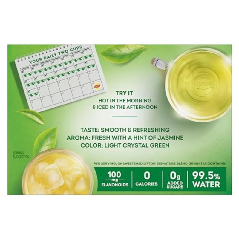 Lipton Green Tea, Tea Bags - 40 Counts Box