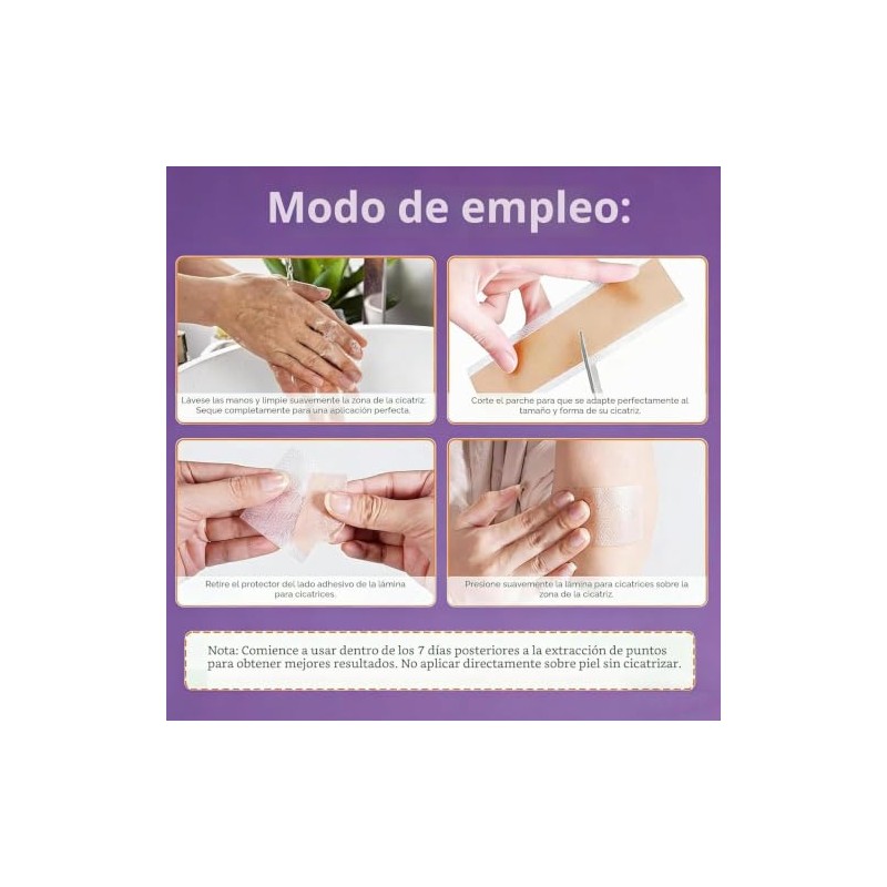 MXBEAUTY Parches de Silicona para Cicatrices