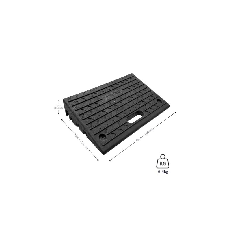Nicoman Rubber Kerb Ramps, Multiuse Curb Ramp for Vehicles, Wheelchairs,