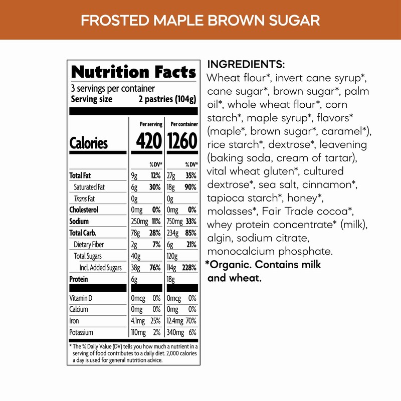 Nature's Path Organic Frosted Mmmaple Brown Sugar Toaster Pastries, 11