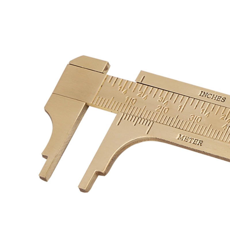 FTVOGUE Vernier Calliper Brass Calliper Ruler Measuring Tool Mini Pocket