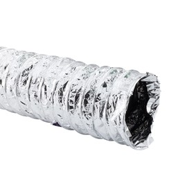 RecPro RV 4-Inch Flexible Foil Air Duct Hose | Non-Insulated Foil Ducting | 25 Feet Long