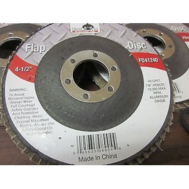 100 ~ ALUMINUM OXIDE 40-GRIT 4-1/2" SANDING GRINDING WHEEL FLAP DISC 7/8" ARBOR