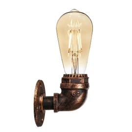 DC VOLTAGE Retro Industrial Water Pipe Wall Lights Vintage Rustic Metal Steampunk Lamp Valve Tap Single Loft Rustic E27 Lighting Fixtures