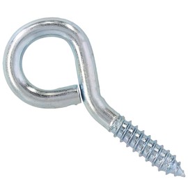 fiXte® Zinc Plated Screw in Eye Steel, 55 mm (2.1/8 inch) - Pack of 12