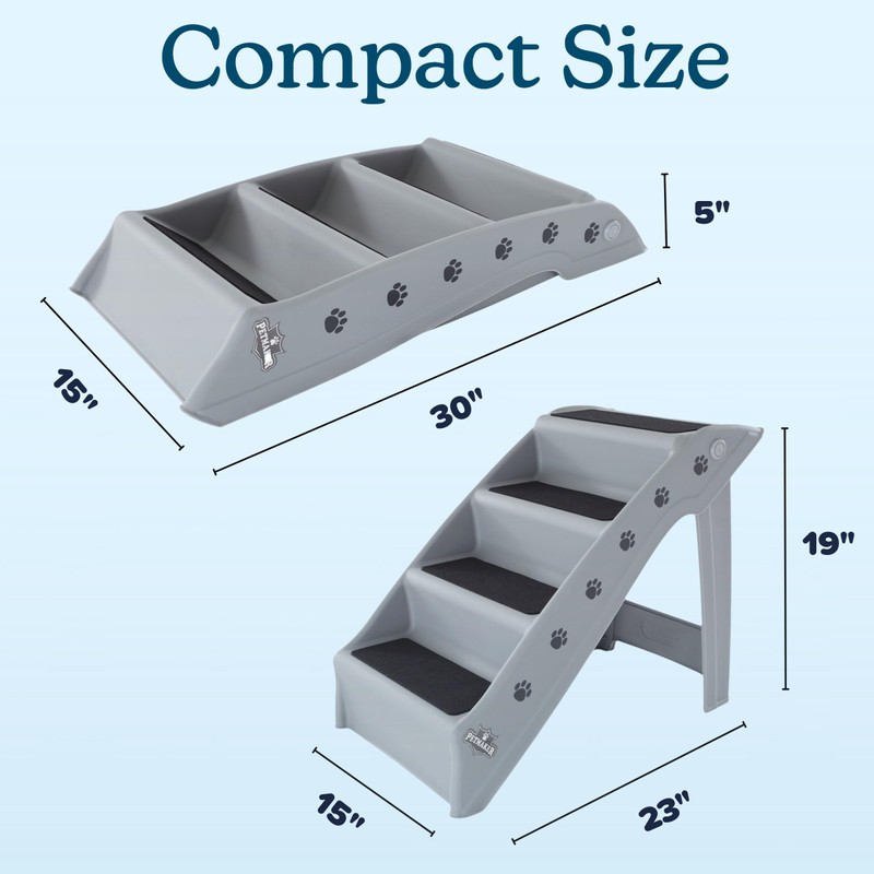 Dog Stairs - Pet Stairs with 4-Step Design for Beds,