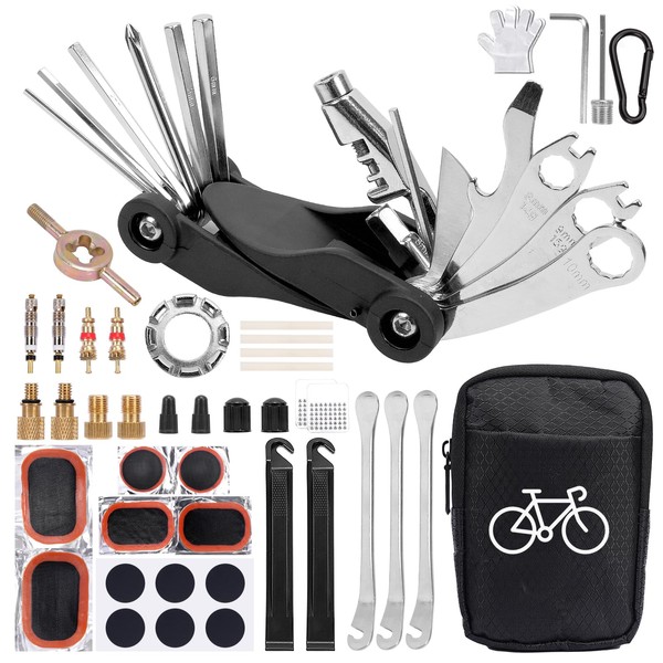 BBWELL Bicycle Repair Kit for Travel, 17 in 1 Removable
